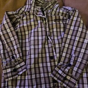 Kenneth Cole Reaction Brown and Black Plaid Shirt